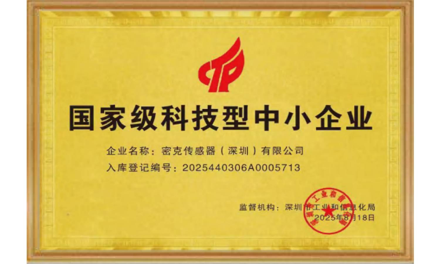 国家级科技型中小企业